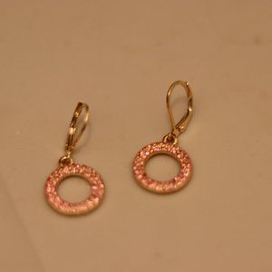Pink & gold earrings